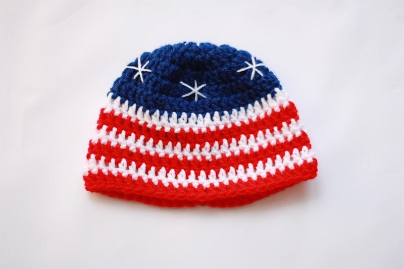 American Flag Beanie Hat