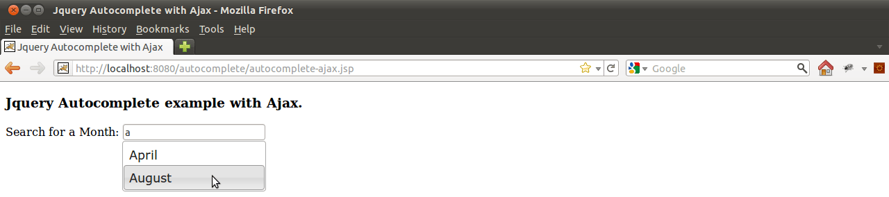 Autocomplete Jquery Example In Jsp