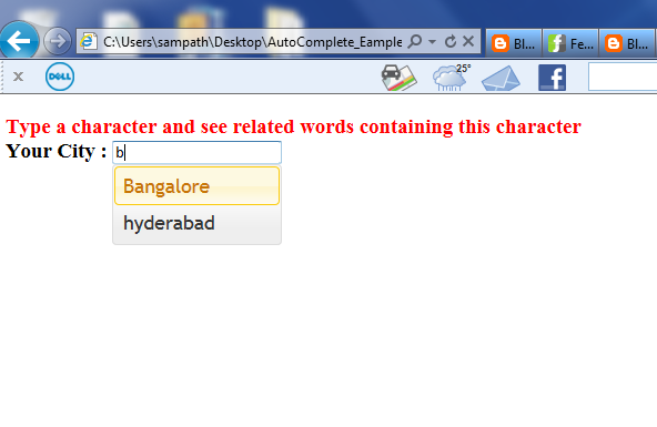 Autocomplete Jquery Example Java