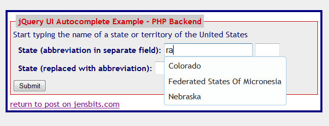 Autocomplete Jquery Ui Json