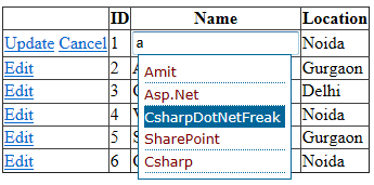 Autocomplete Property Of Textbox In Asp.net