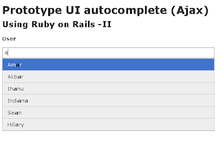 Autocomplete Prototype