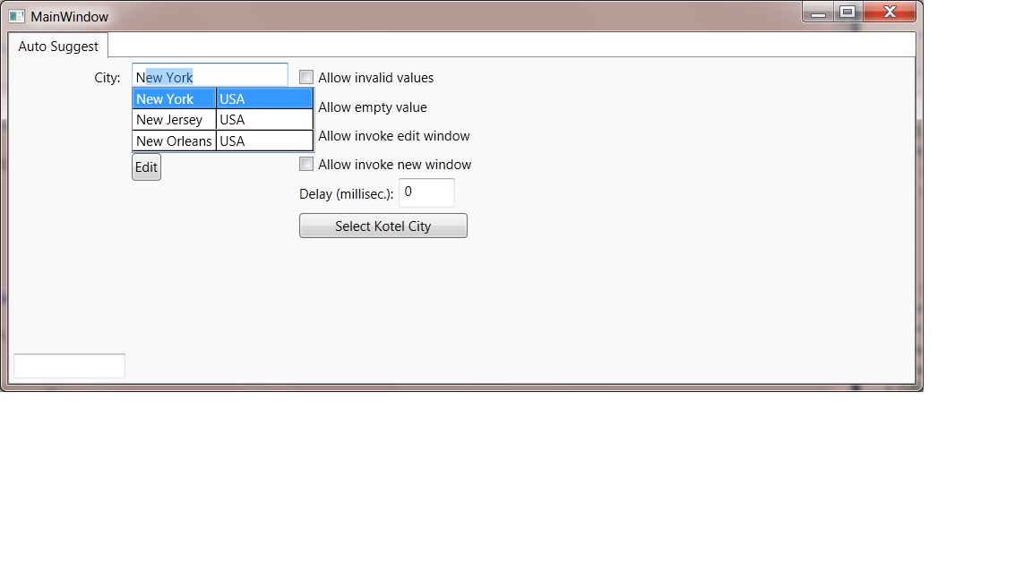 Autocomplete Search Box Wpf