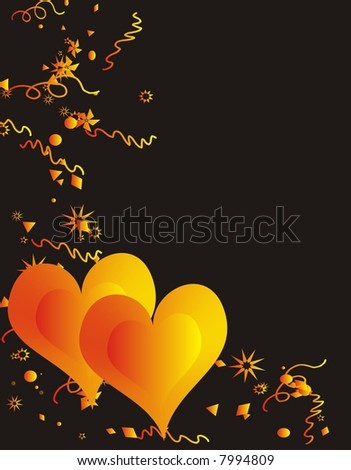 Black Love Hearts Background