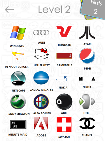 Brand Logos Quiz Level 2 Answers