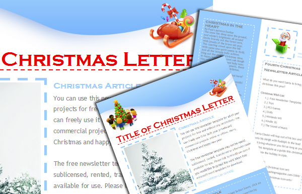 Christmas Newsletter Templates Free