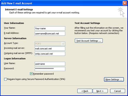 Comcast Network Password