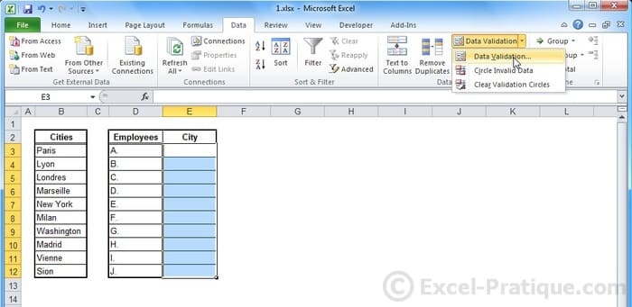 Data Validation Autocomplete Excel 2010