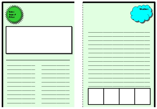 Free Blank Newspaper Template For Kids