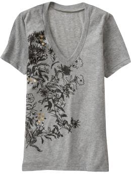 Graphic Deep V Necks For Men