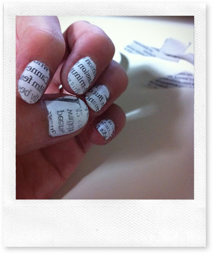 How To Do Newspaper Nails Without Alcohol