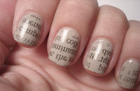 How To Make Newspaper Nails With Mouthwash