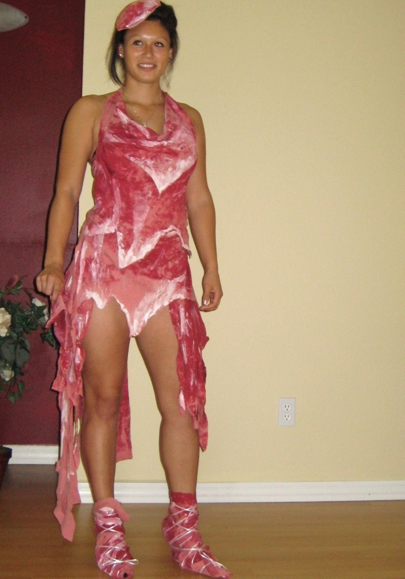 Lady Gaga Meat Dress Costume For Halloween