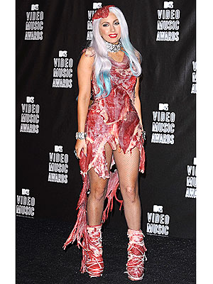 Lady Gaga Meat Dress Real Meat Smell