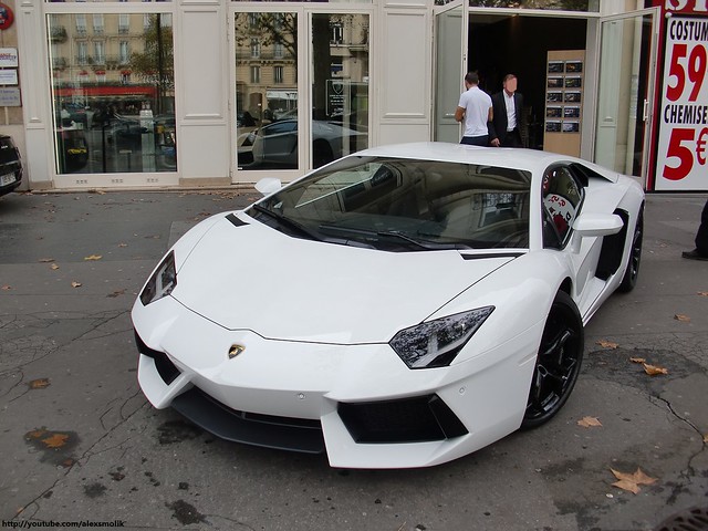 Lamborghini Aventador Black And White