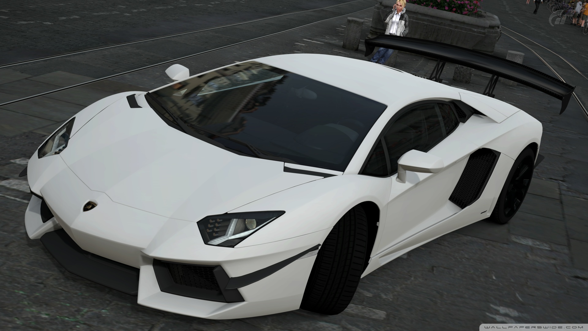 Lamborghini Aventador White Hd