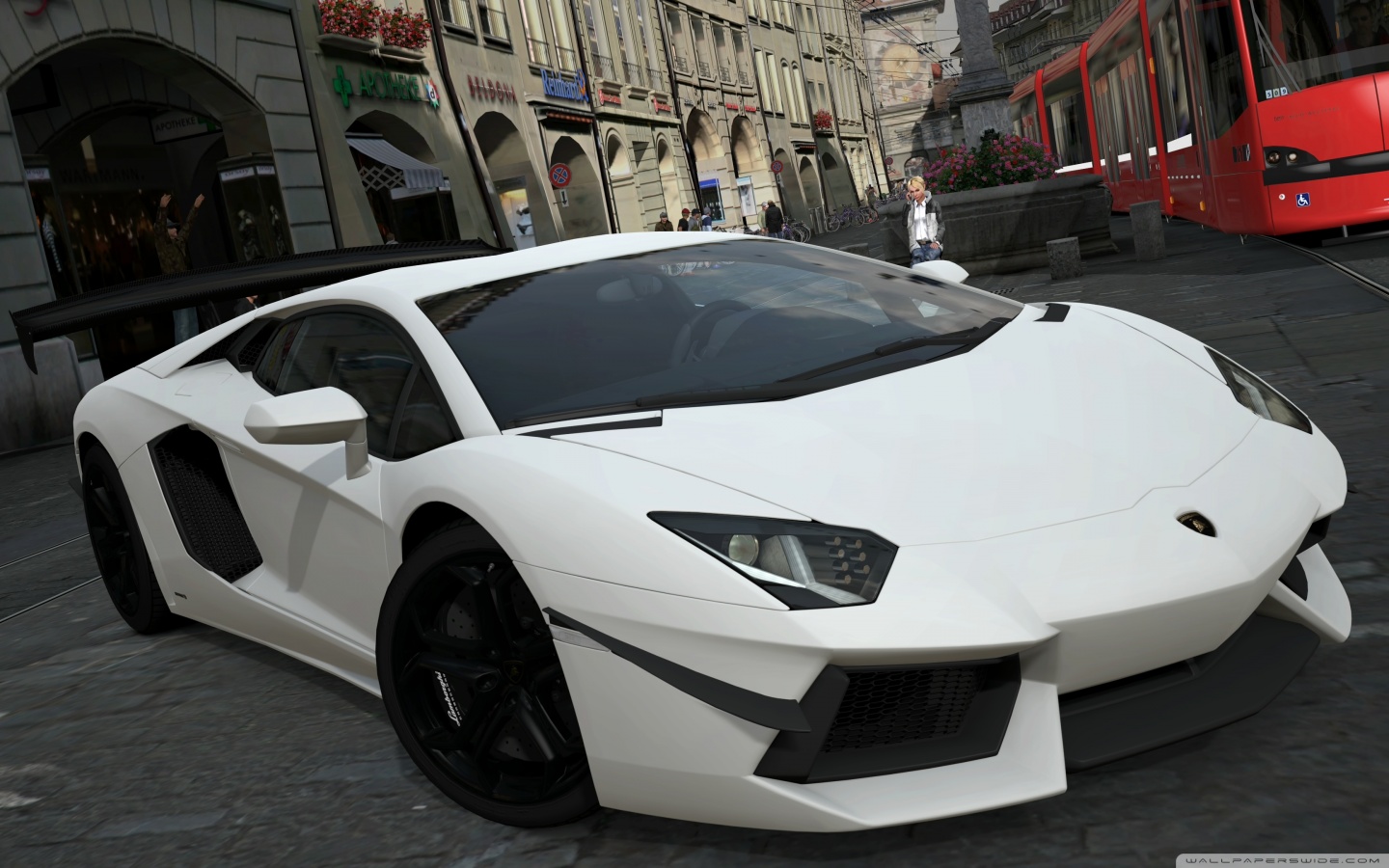 Lamborghini Aventador White Wallpaper