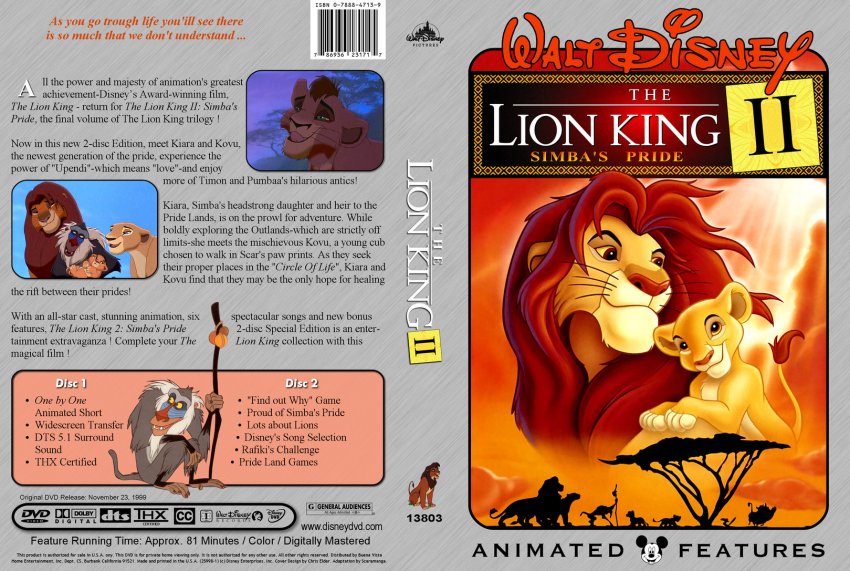 Lion King 2 Dvd Cover