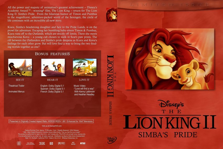 Lion King 2 Dvd Cover