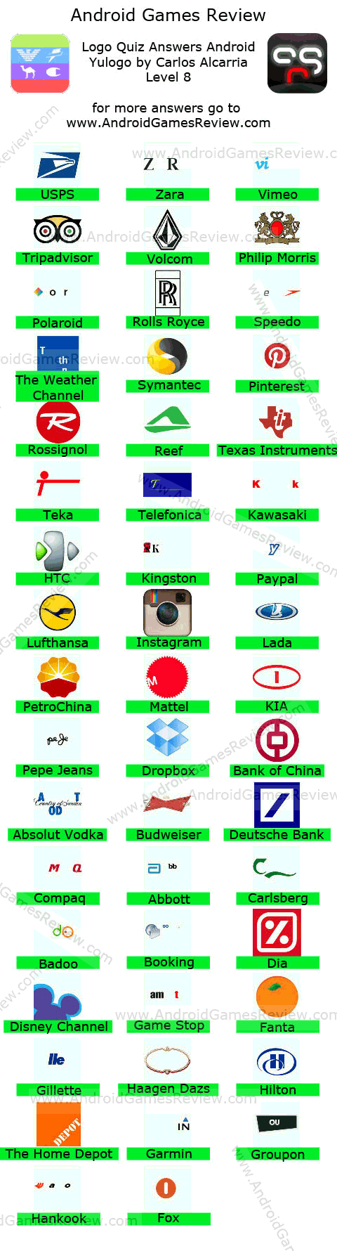 Logos Quiz Answers Level 11 Android