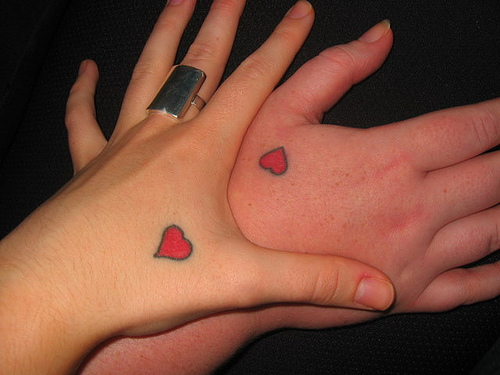 Love Heart Tattoo Designs For Women