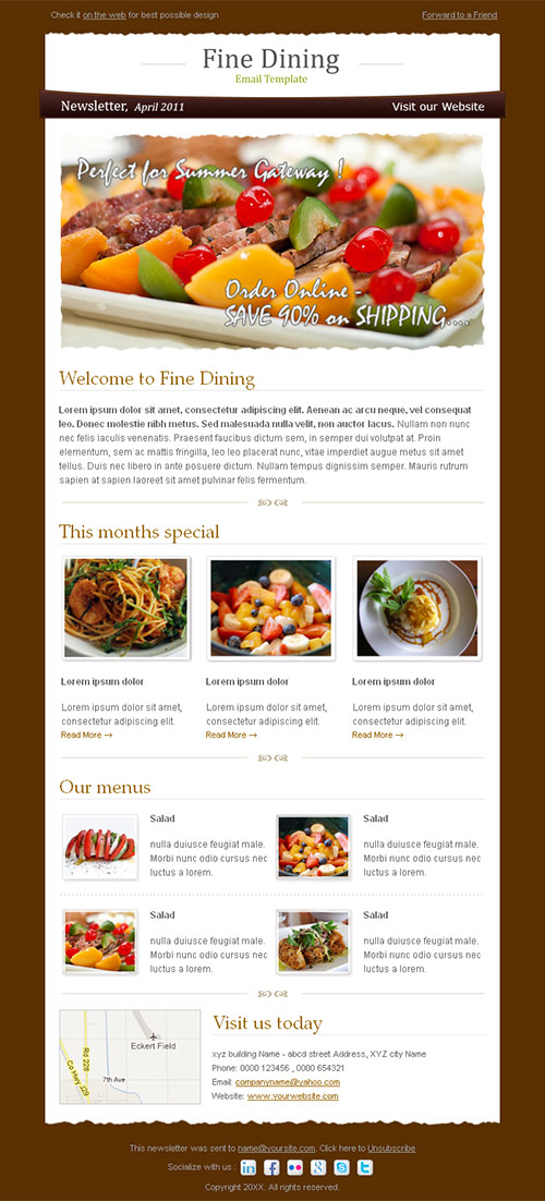 Newsletter Design Inspiration 2012