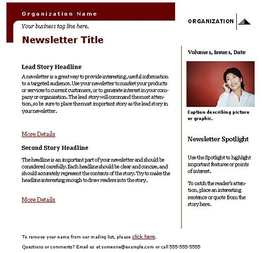 Newsletter Layout Ideas