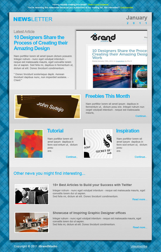 Newsletter Layout Template