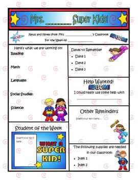 Newsletter Templates For Kids