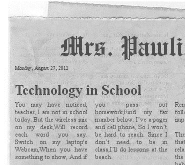 Newspaper Article Example For Students