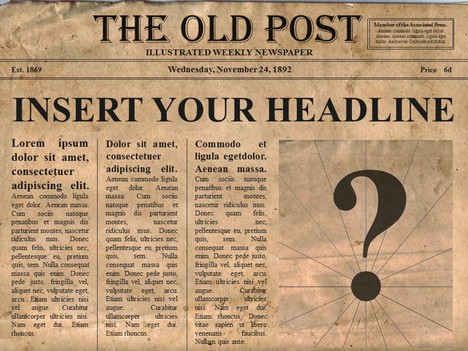 Newspaper Article Template