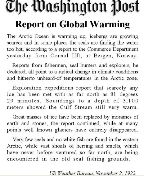 Newspaper Articles On Global Warming