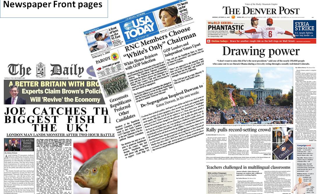 Newspaper Front Page Designs