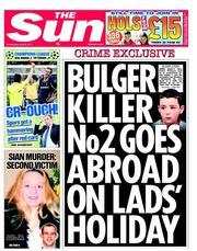 Newspaper Front Page The Sun