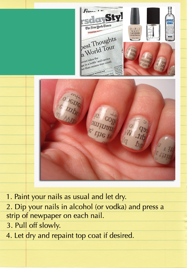 Newspaper Nails Tutorial