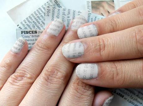 Newspaper Nails Tutorial