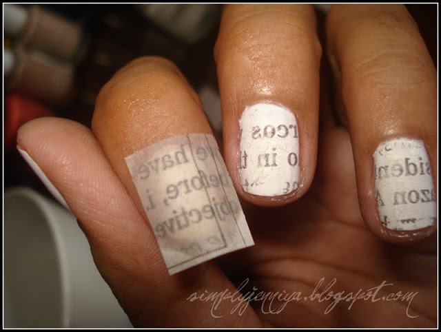 Newspaper Nails Tutorial Without Alcohol