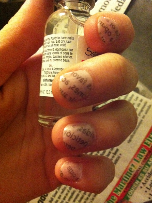 Newspaper Nails Without Rubbing Alcohol