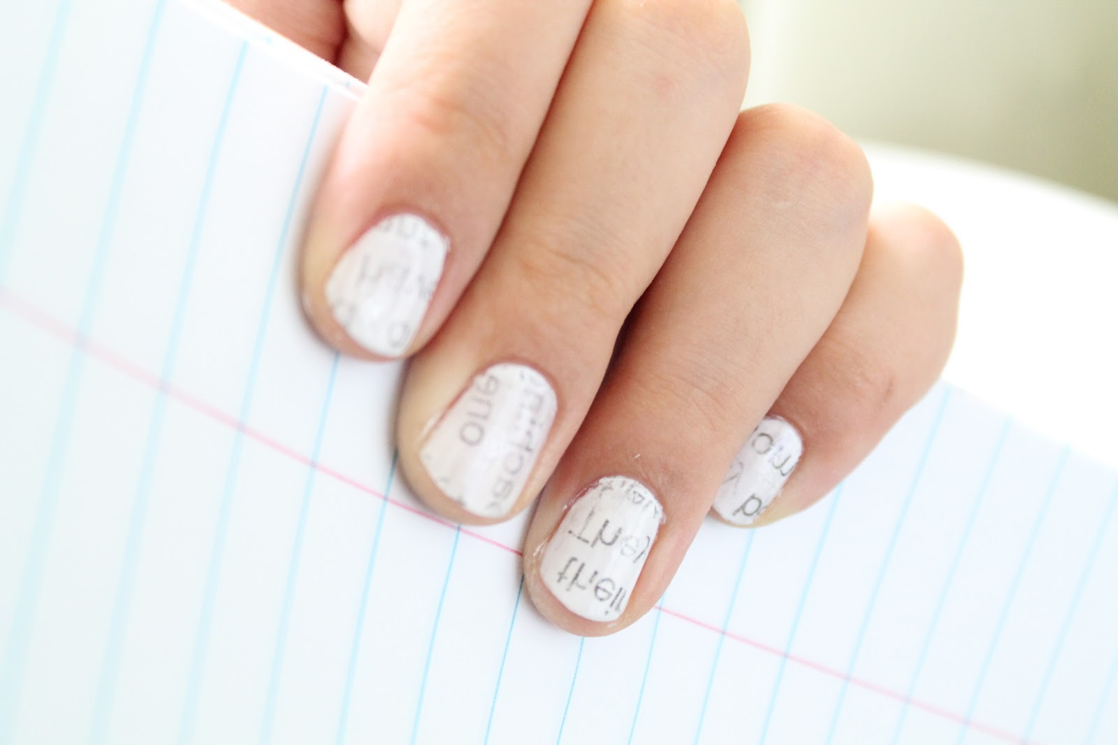 Newspaper Nails Without Rubbing Alcohol