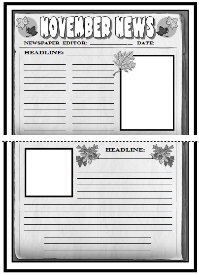 Newspaper Template For Children