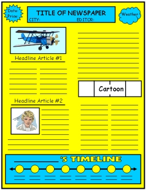 Newspaper Template Ks2