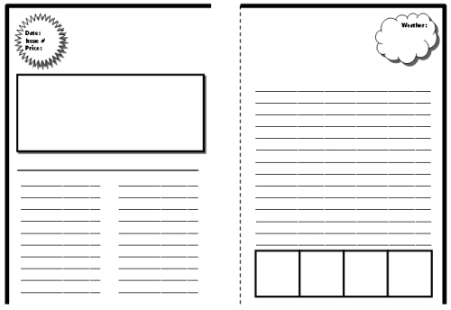 Printable Newspaper Template For Children