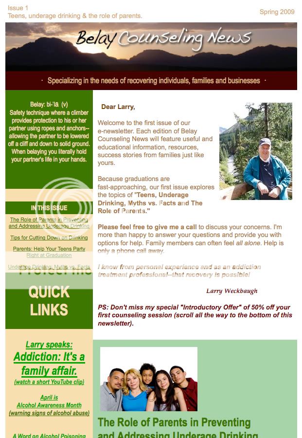 Sample Of Newsletter Layout