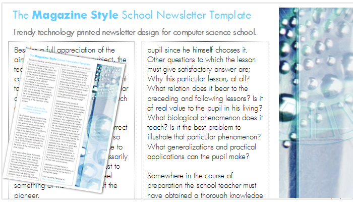 School Newsletter Templates Free Download