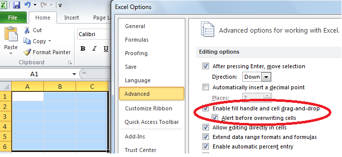 Turn On Autocomplete Excel 2007